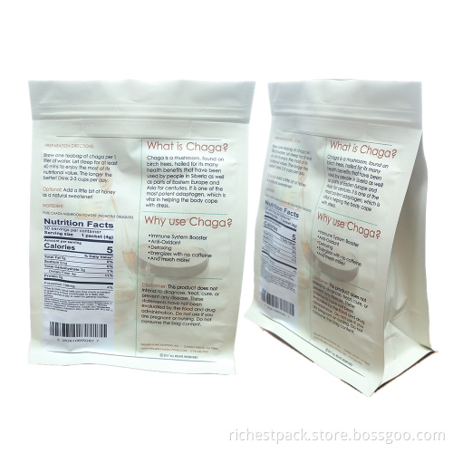 Side Gusset Flat Bottom Pouches with Zip Lock